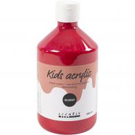 Creativ Company - CC Kids Acrylverf Glossy Primair Rood 500 ml - #589290