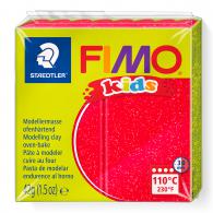 Fimo Klei Kids Rood Glitter - Polymeerklei - Boetseerklei - #75691