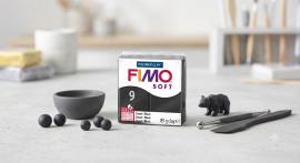 FIMO soft Zwart Nummer 9, 57 gram - Polymeerklei / Boetseerklei - #3638