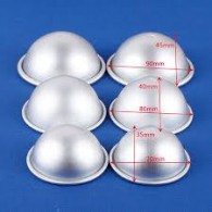 Gereedschap Metalen Half Ronde Vormen 70mm - Boetseerklei - #76141