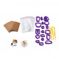 Gereedschap Oorbel uitsteekvormpjes paars - Polymeerklei/Boetseerklei. - #440651