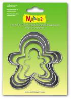 Makins Clay Uitsteekvorm Gingerbread Man 4-delig - Boetseerklei - #172139