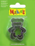Makins Clay uitsteekvorm Teddy Bear 3 PC Set - Polymeerklei - Boetseerklei - #172113
