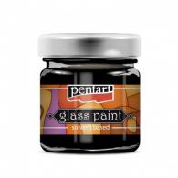Pentart Glasverf Solvent Basis 30 ml Zwart - Polymeerklei - Boetseerklei - #594530