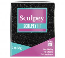 Sculpey klei III -- Black Glitter - 541 - 57gr - #311029