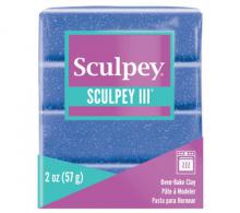 Sculpey Klei III Blue Glitter 57gr - Polymeerklei - Boetseerklei - #311028
