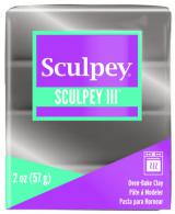 Sculpey Klei III Zilver 57gr - Polymeerklei - Boetseerklei | Goedkoopsteklei.nl - #310216