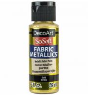 SoSoft Fabric Metallics Paint 59ml, Gold - #541409